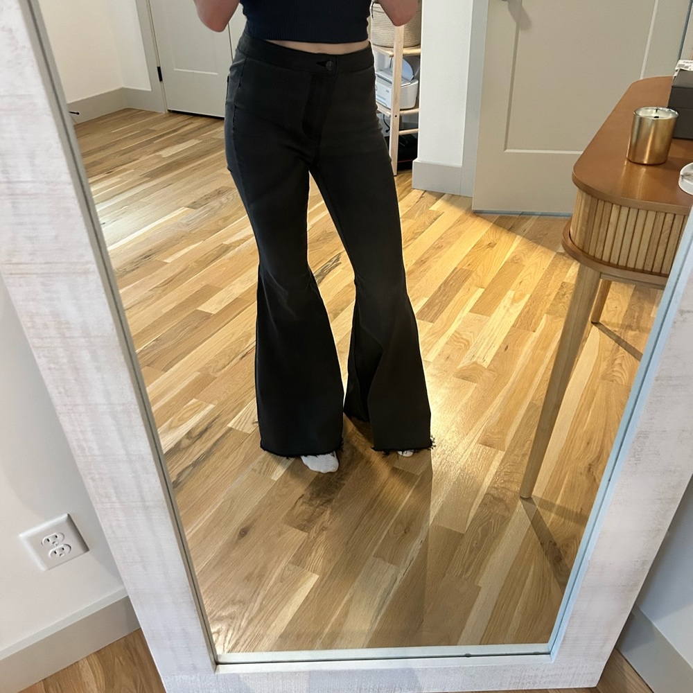 We the free m dark grey flare jeans